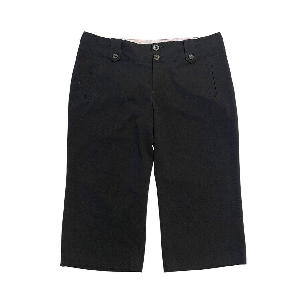 Vintage Y2K Mossimo Low Rise Cropped Dress Pants Black stretch wide waist